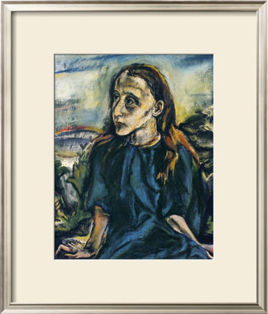 Portrait D'une Jeune Fille, C.1913 by Oskar Kokoschka Pricing Limited Edition Print image