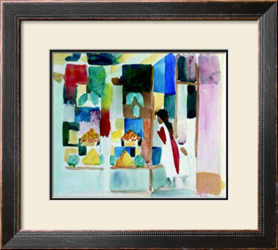 Kinder Am Gemuseladen I, C.1913 by Auguste Macke Pricing Limited Edition Print image