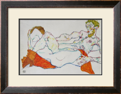 Entwined Reclining Couple, 1913 by Egon Schiele Pricing Limited Edition Print image