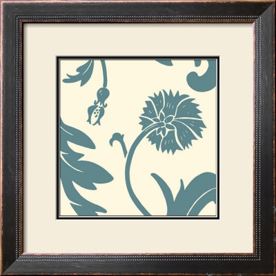 Teal Floral Motif Iii by Chariklia Zarris Pricing Limited Edition Print image