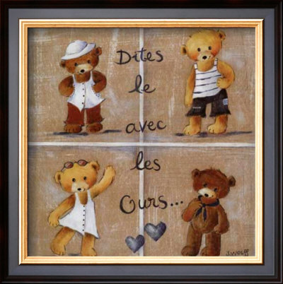 Dites Le Avec Les Ours by Joëlle Wolff Pricing Limited Edition Print image