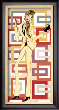 Girl With Yellow Pant Suit by Santiago Poveda Pricing Limited Edition Print image