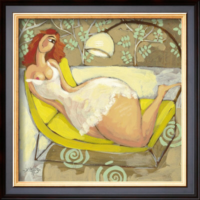 Yellow Nude by Delphine Riffard Pricing Limited Edition Print image