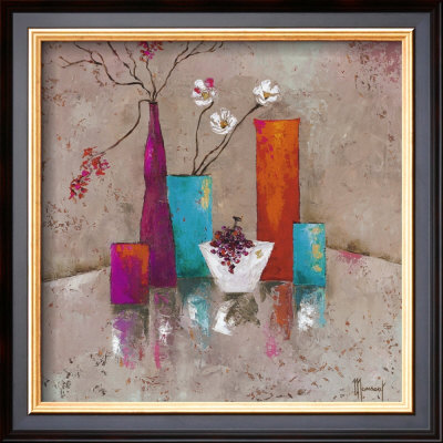 Inside In Pink And Turquoise by Veronique Mansart Pricing Limited Edition Print image