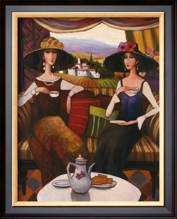 Tea Time, Center Panel by T. C. Chiu Pricing Limited Edition Print image