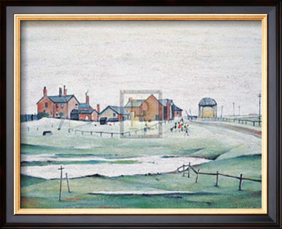 Landscapes With Farm Buildings, 1945 by Laurence Stephen Lowry Pricing Limited Edition Print image