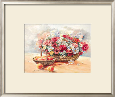 Blumenkorb Mit Pfirsichen by Rachel Rijkerke Pricing Limited Edition Print image