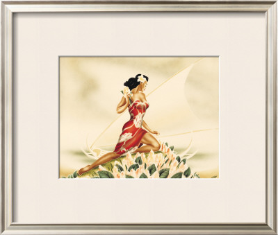 Wahine In Red by Gill Pricing Limited Edition Print image