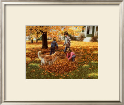 Raking Leaves by Mary G. Smith Pricing Limited Edition Print image