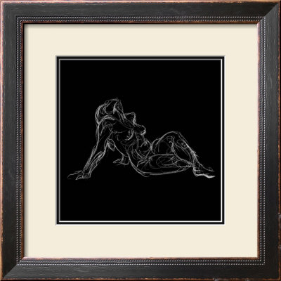 Figure Study On Black Iii by Charles Swinford Pricing Limited Edition Print image