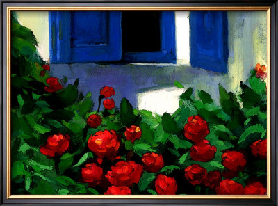 Blue Window Roses by Tomiko Tan Pricing Limited Edition Print image
