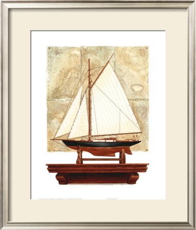 Yacht And Antique Map Ii by Richard Henson Pricing Limited Edition Print image