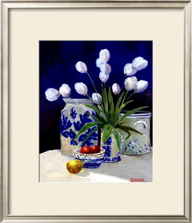 Blue Delft Tulips by Tomiko Tan Pricing Limited Edition Print image