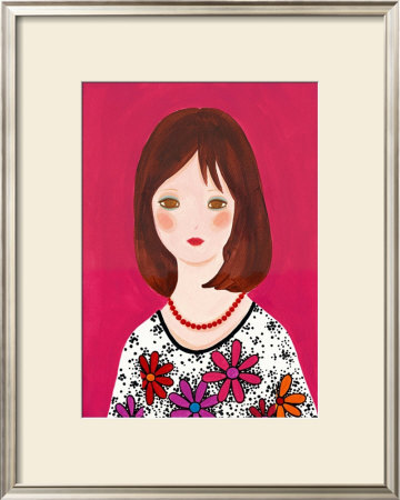 Girl In A Floral Dress With Nice Smile by Hiromi Taguchi Pricing Limited Edition Print image