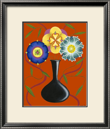 Stylized Flowers In Vase I by Chariklia Zarris Pricing Limited Edition Print image
