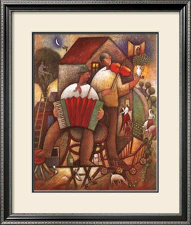 Village Dance by Jiri Borsky Pricing Limited Edition Print image