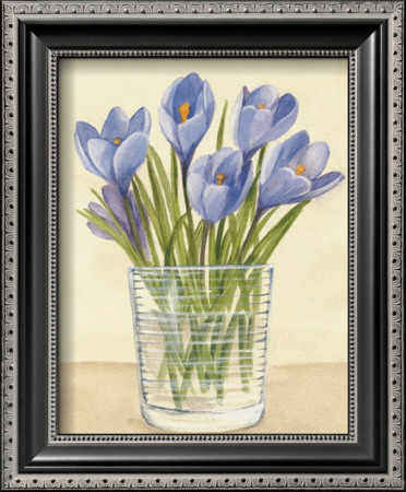 Blue Tulips In Vase by Cuca Garcia Pricing Limited Edition Print image