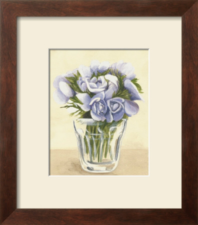 Blue Roses In Vase by Cuca Garcia Pricing Limited Edition Print image