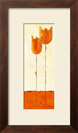 Straight Orange Tulips by Ines Kollar Pricing Limited Edition Print image