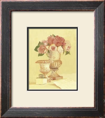 Orange And White Flowers In Vase by Lucciano Simone Pricing Limited Edition Print image