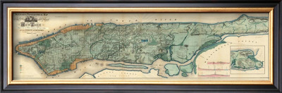 Sanitary And Topographical Map Of The City And Island Of New York, C.1865 by Egbert L. Viele Pricing Limited Edition Print image