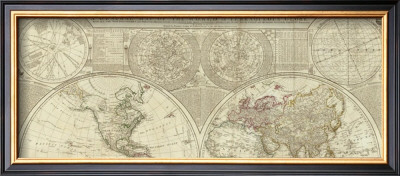 General Map Of The World, Or Terraqueous Globe, C.1787 by Samuel Dunn Pricing Limited Edition Print image