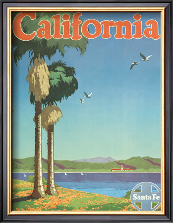 Santa Fe Railroad: California, Pacific Coastline And Spanish Mission by Oscar M. Bryn Pricing Limited Edition Print image