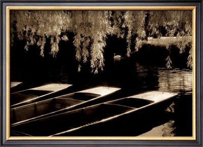 Punts On The River Cam, Cambridge by Derek Langley Pricing Limited Edition Print image