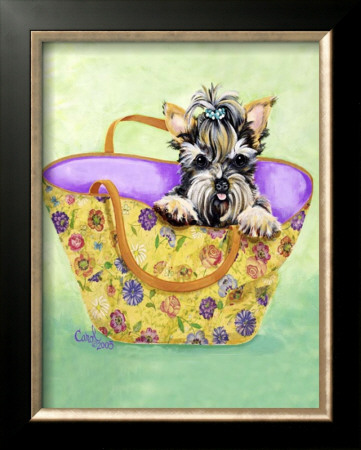 Yorkie Handbag by Carol Dillon Pricing Limited Edition Print image