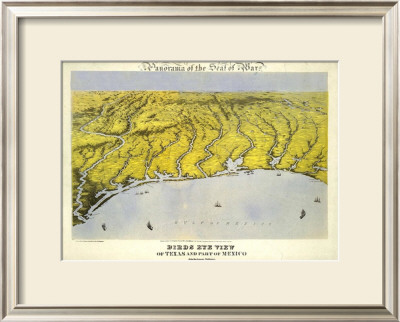 Texas And Part Of Mexico, C.1861 by John Bachmann Pricing Limited Edition Print image