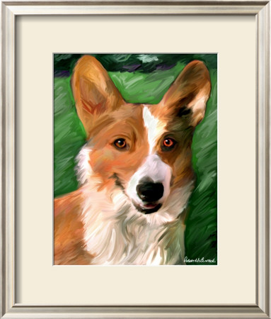 Corgie On The Lawn by Robert Mcclintock Pricing Limited Edition Print image