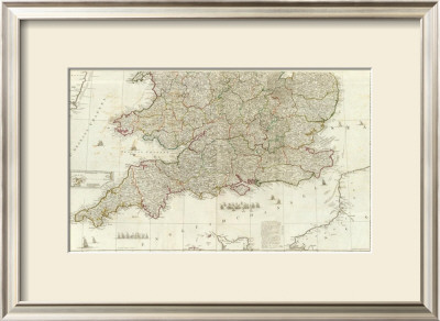 England And Wales (Southern Section), C.1790 by John Rocque Pricing Limited Edition Print image
