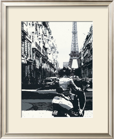 Scooter In Paris by Jo Fairbrother Pricing Limited Edition Print image