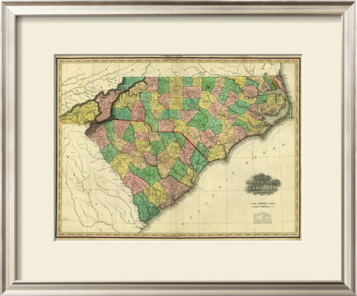 Map Of North And South Carolina, C.1823 by Henry S. Tanner Pricing Limited Edition Print image