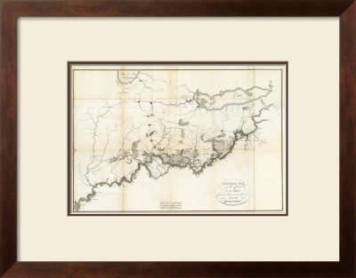 General Map Of The Course Of The Ohio, C.1796 by George Henri Victor Collot Pricing Limited Edition Print image
