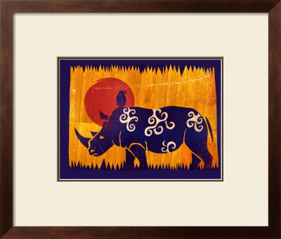 Woodblock Rhino by Benjamin Bay Pricing Limited Edition Print image