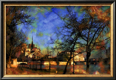 Notre-Dame Over La Seine, Paris, France by Nicolas Hugo Pricing Limited Edition Print image