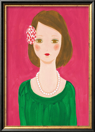 Girl With A Flower Hair Ornament by Hiromi Taguchi Pricing Limited Edition Print image