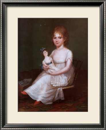 Girl Holding A Doll by James Peale Pricing Limited Edition Print image