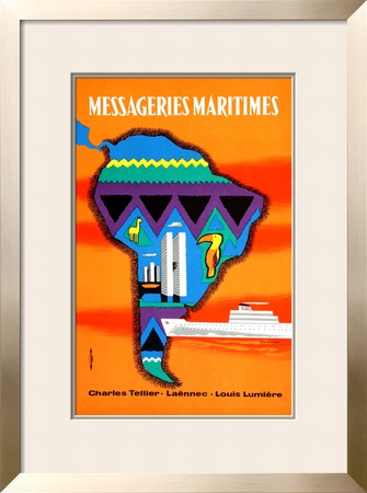 Messageries Maritimes Amerique Du Sud - Small by Desaleux Pricing Limited Edition Print image
