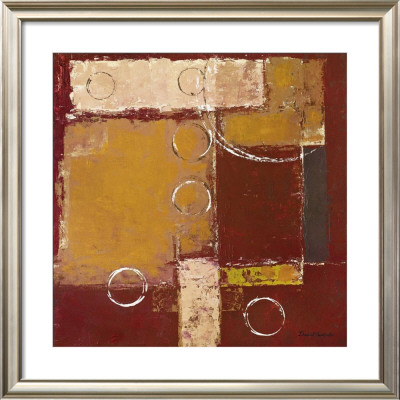 Circles On Red And Brown Ii by David Sedalia Pricing Limited Edition Print image