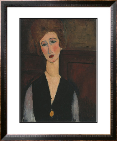 Portrait Of A Woman, C.1918 by Amedeo Modigliani Pricing Limited Edition Print image