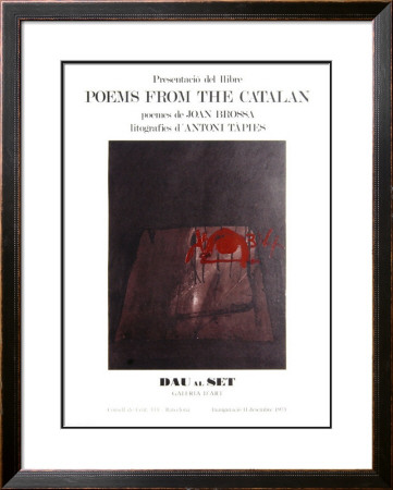 Poems From The Catalan 1973 by Antoni Tapies Pricing Limited Edition Print image
