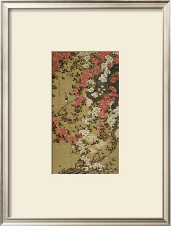 Small Bird And Red Roses by Jyakuchu Ito Pricing Limited Edition Print image