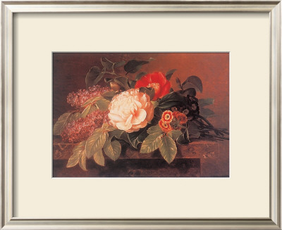 Peonies, Lilacs And Primulae by Johan Laurentz Jensen Pricing Limited Edition Print image