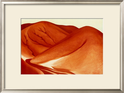 The Red Hills, Grey Sky by Georgia O'keeffe Pricing Limited Edition Print image