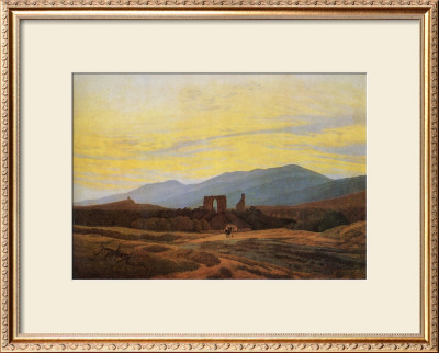 Ruins Of Eldena Abbey And The Riesengebirge by Caspar David Friedrich Pricing Limited Edition Print image