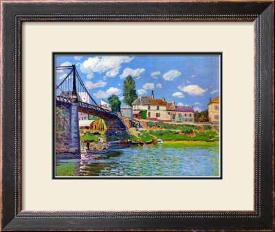 Brucke Von Villeneuve La Garenne Bridge by Alfred Sisley Pricing Limited Edition Print image