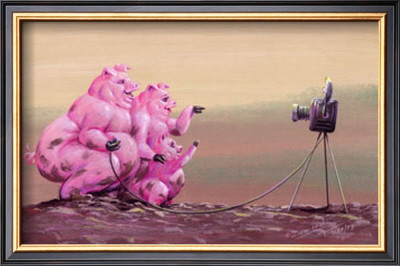 Pig Family Portrait by Dale Ziemianski Pricing Limited Edition Print image