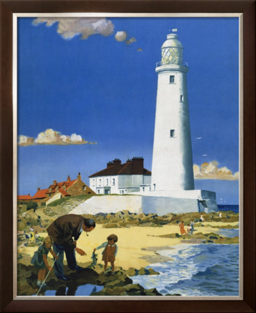 Whitley Bay Lighthouse by F Donald Blake Pricing Limited Edition Print image
